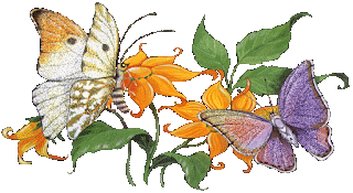 Resultado de imagen para gifs de mariposas y flores