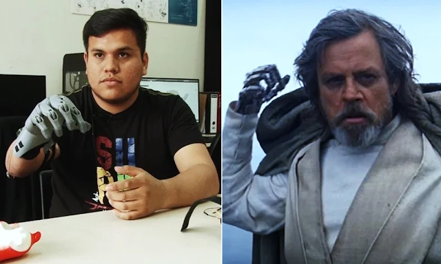Ingeniero peruano inspirado crea su prótesis de mano inspirado en Luke Skywalker