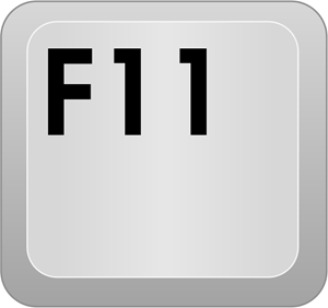 F11 volledig scherm modus