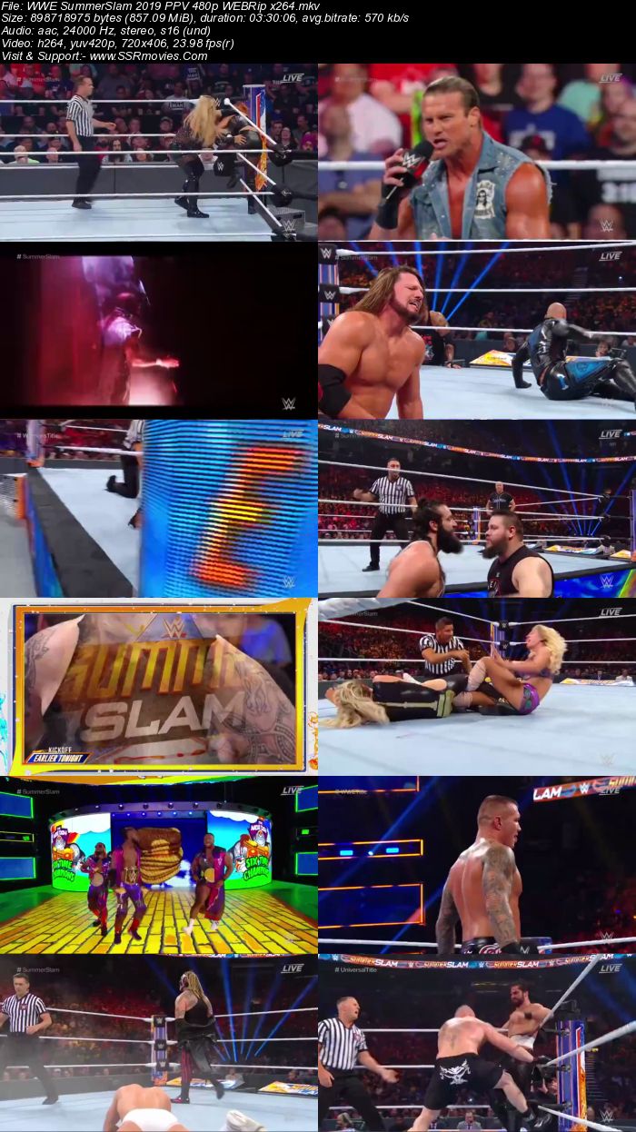 WWE SummerSlam 2019 PPV 720p 480p WEBRip Full Show Download HD
