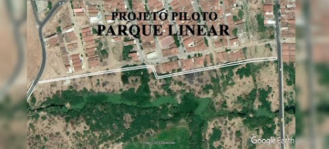 Demarcação dos limites das áreas de preservação ambiental do projeto do parque linear