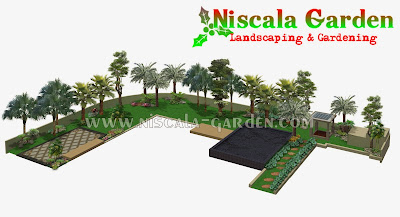 Desain Taman Tropis Modern