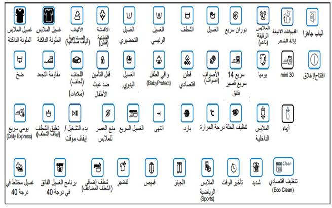 رموز اعطال الغسالات