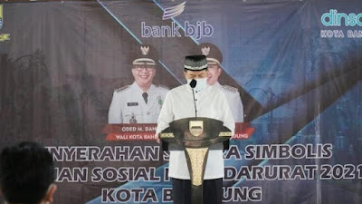 Sinergi Pemkot Bandung dan bank bjb via Aplikasi SFT Salurkan Bansos