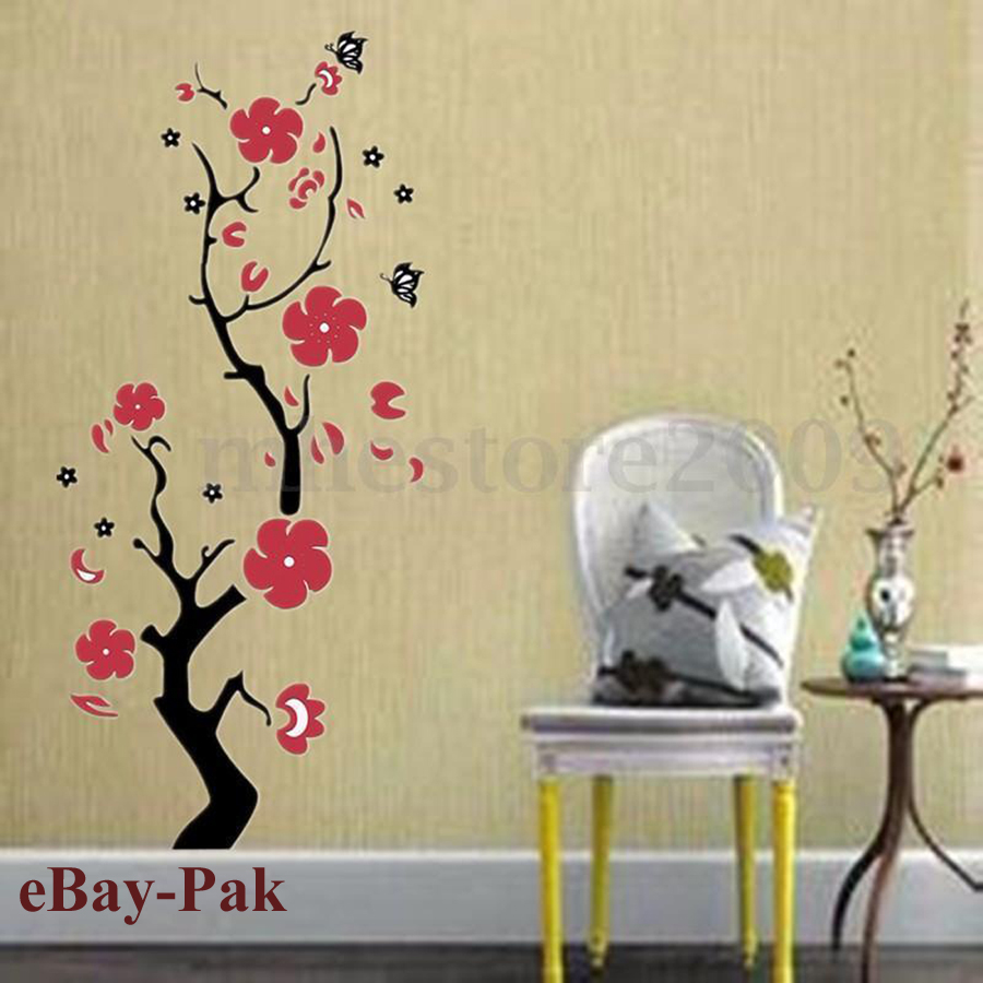 3D Flower DIY Mirror Wall Decals Stickers EbayPak