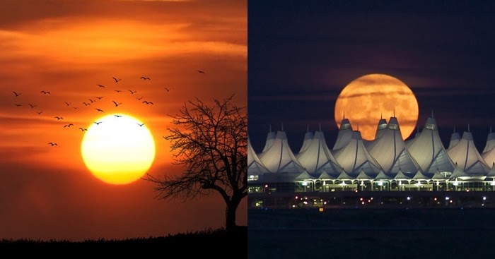 Mengapa Matahari Dan Bulan Tampak Besar Saat Di Dekat Cakrawala Info Astronomy