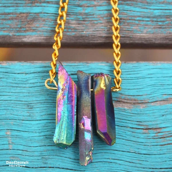 Rainbow Crystal Charms Necklace - The Rainbow Locker