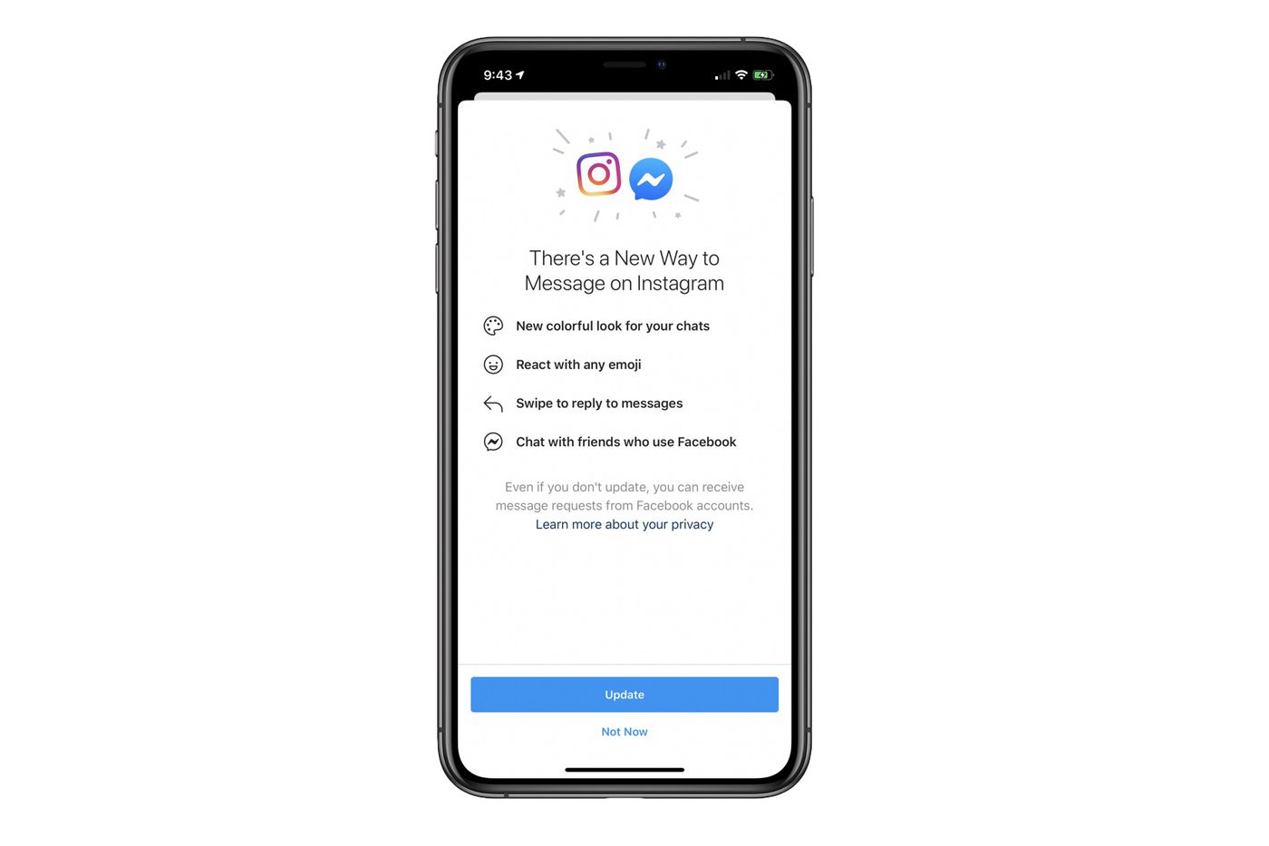 Facebook attiva Messenger in Instagram