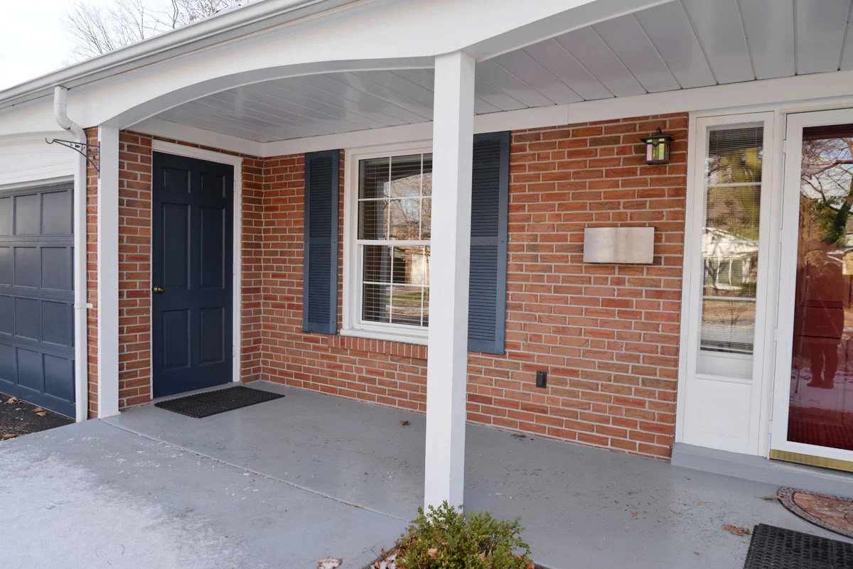 1960's colonial, brick and siding colonial, colonial house, colonial renovation