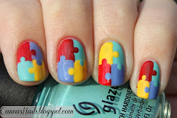 autism nails awareness nail canvas easy puzzle special