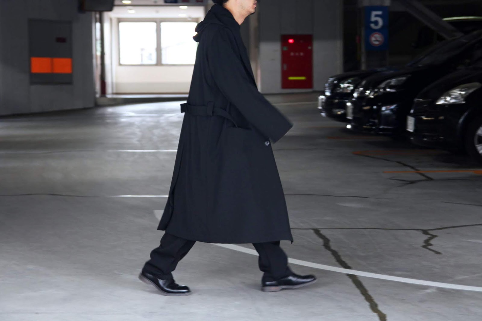 yohji yamamoto 2020AW フードコート ウールギャバジン