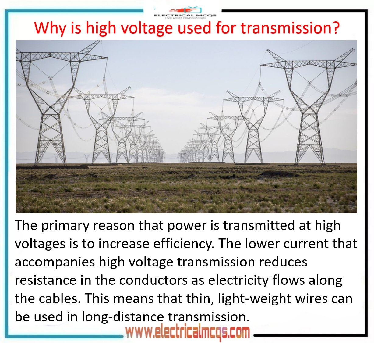 What is the disadvantage of higher voltage?