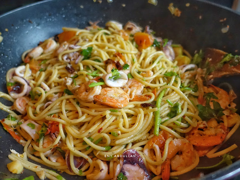 resepi pasta mudah, resepi spaghetti aglio e olio, resepi olio, aglio e oli...