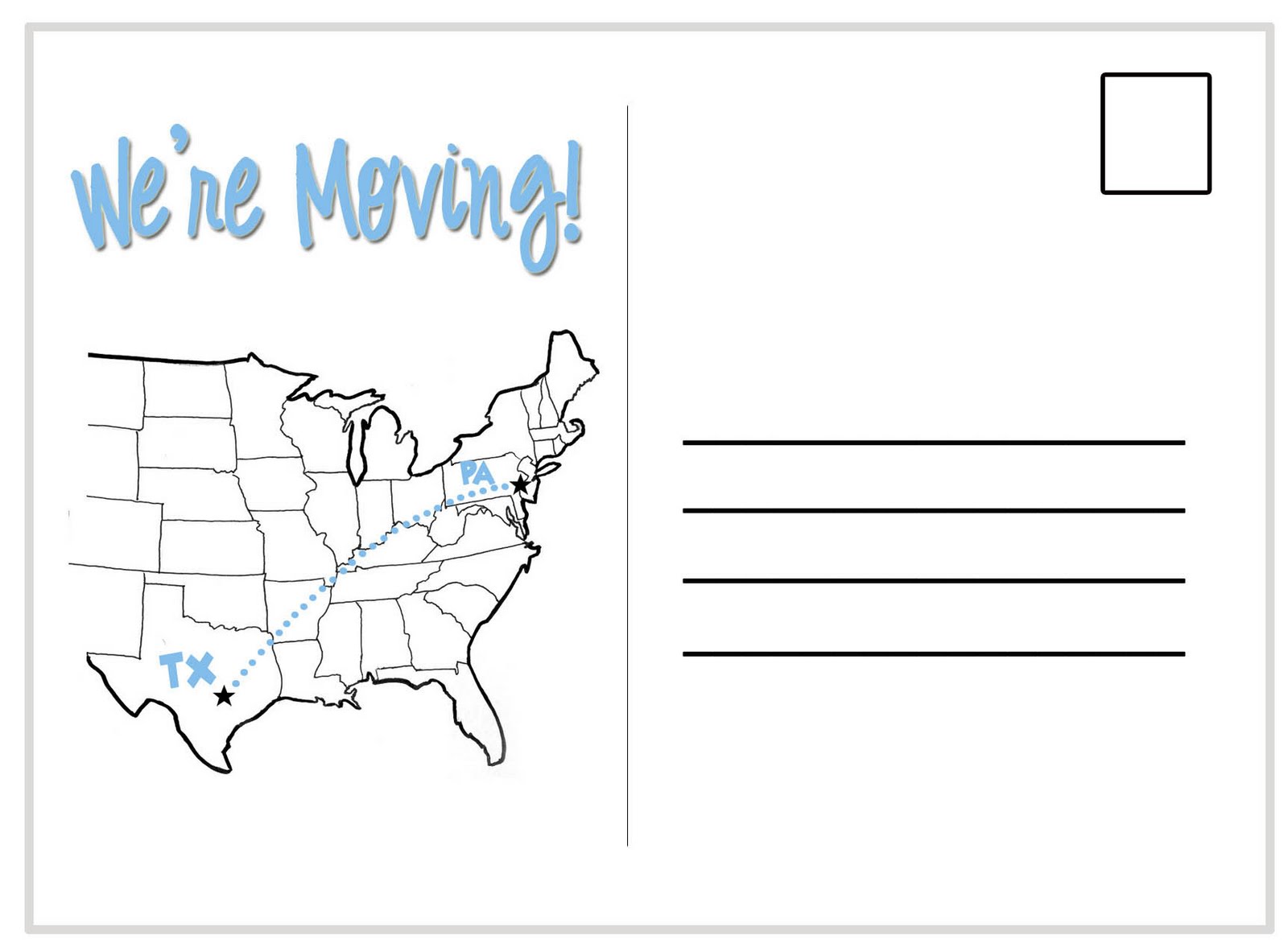 We Re Moving Cards Free Printable