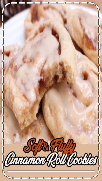 Soft & Fluffy Cinnamon Roll Cookies | Homemade, Chewy Cinnamon Roll Cookies! 😋 😋 😋 😋 😋 😋 #cookies #cinnamonroll #soft #fluffy #desserts #homemade #chewy