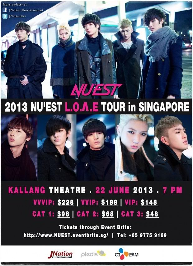 NU’EST показали официальный трейлер их ’2013 NU’EST L.O.Λ.E тура в Сингапуре’