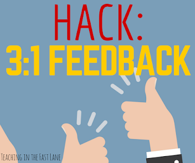 Hack the magic 3:1 positive feedback to encourage students and tap into their potential. 