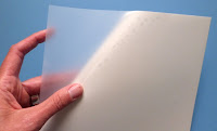 Folie, transparent-matt für Laserdrucker zum Bedrucken