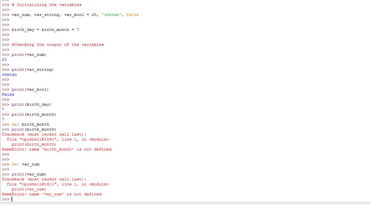 Python Variables & Constants