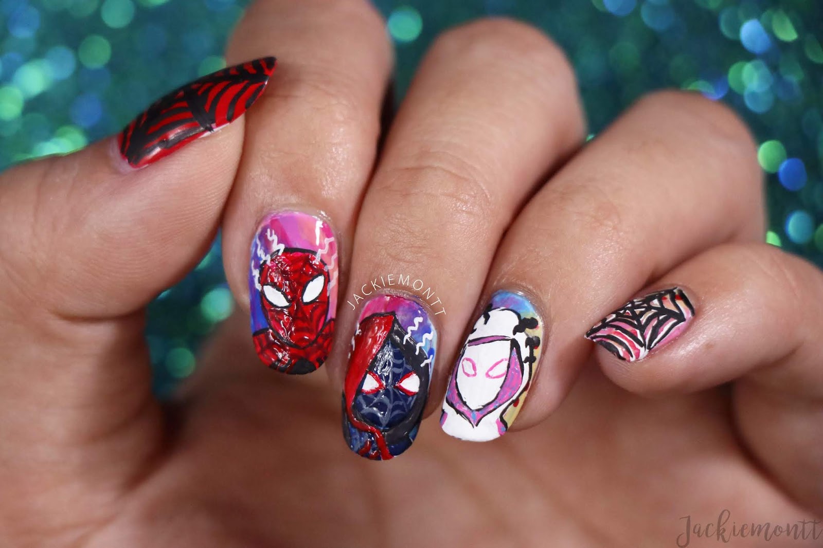 Spiderman Nails by ffishy21 on DeviantArt