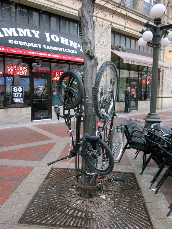 sidewalk bike rack
