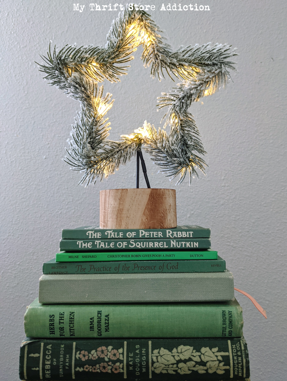 Vintage book Christmas tree