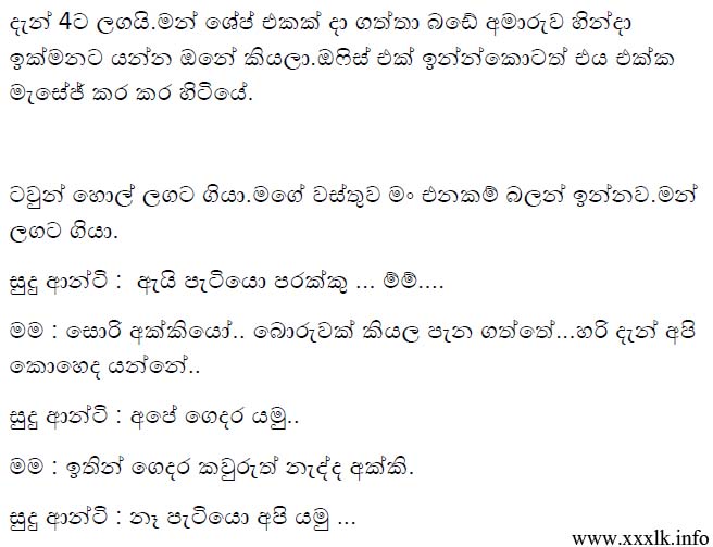 Wela Katha Sinhala Wal Katha වැල කතා සිංහල Mage Sudu Aunty 1