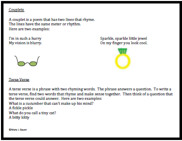 Artistry of Education: Beginning Rhymes -- Poetry Printable #2