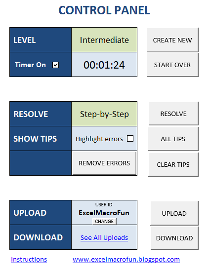 Solve Sudoku Puzzles using Excel Macros - Excel Games