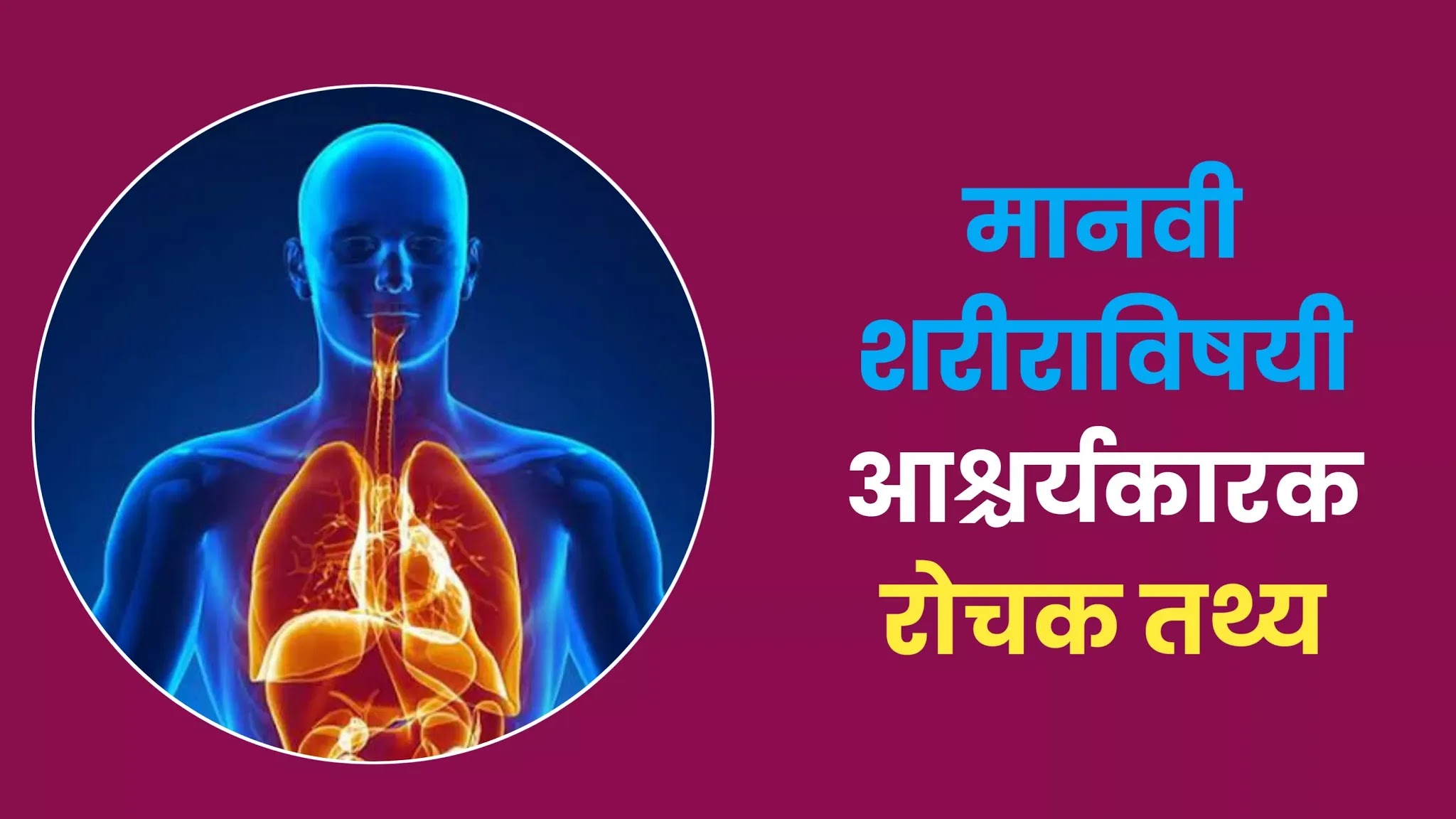 Intresting facts about human body in Marathi