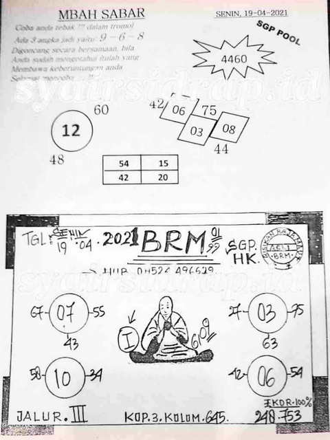 Forum Syair Singapura 19 April 2021 Royal Syair