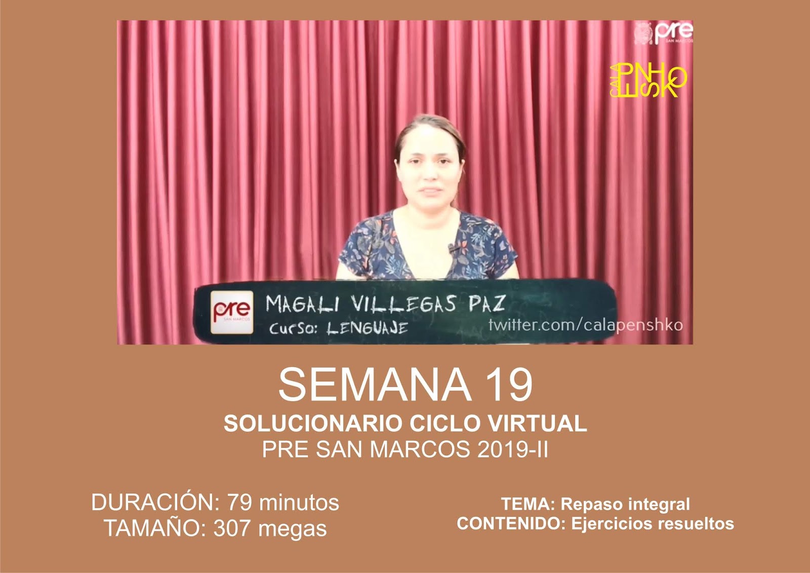 Solucionarios de la Pre San Marcos Lenguaje Semana 19 Pre San Marcos