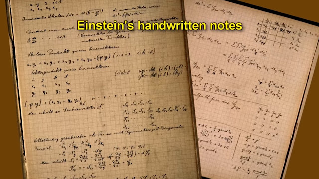 Einstein handwritten notes Relativity-Simplified-No-Math-Einstein-Thought-Experiment