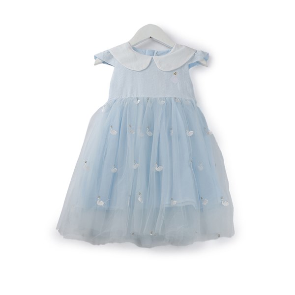 Váy Bé Gái Voan Lưới Dáng Xoè Phối Thêu – GUANGZHOU 158217