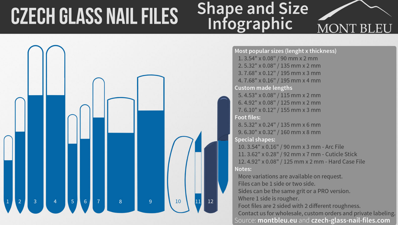 melaecannella Mont Bleu Crystal Nail Files Purple Set + Foot