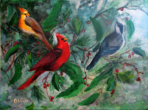 "Canadian Song Birds" Acrylics 12x16