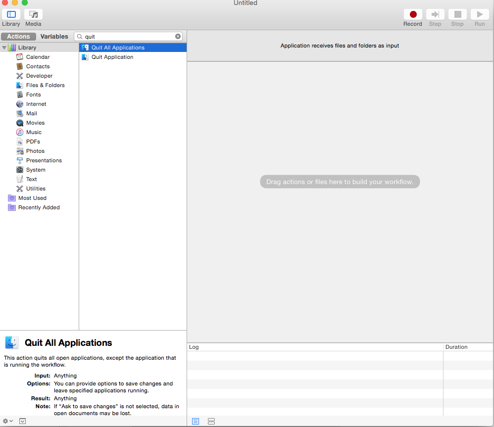 quit all applications quit all applications