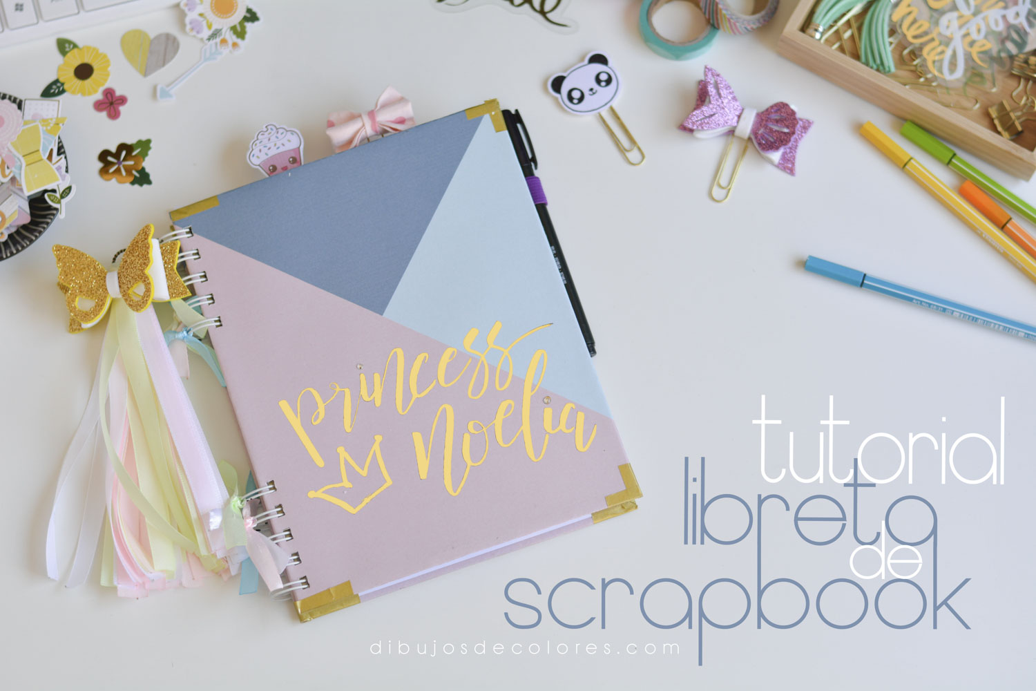 Tutorial libreta de scrapbook - Dibujos de Colores