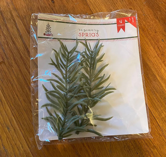 Photo of faux rosemary sprigs