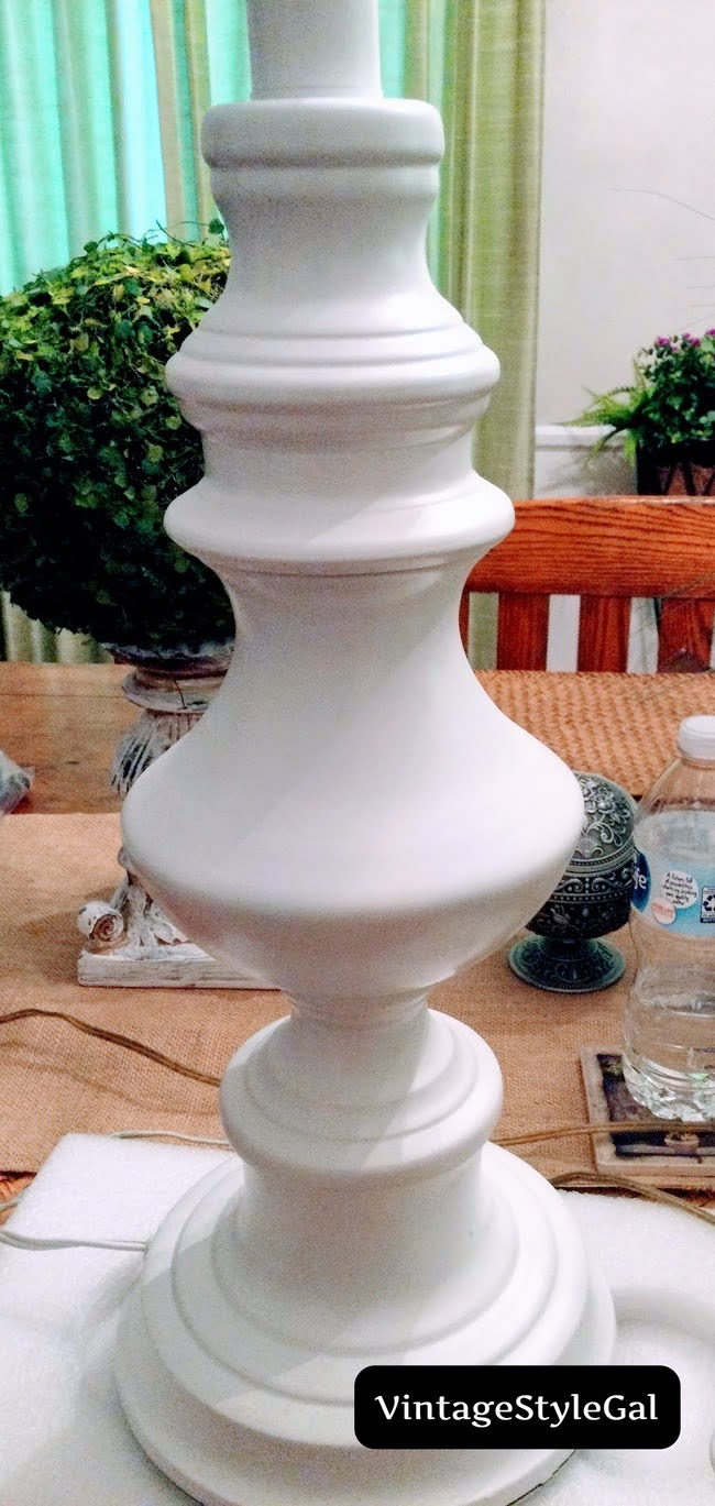 How to paint a metal lamp base Vintage Style Gal