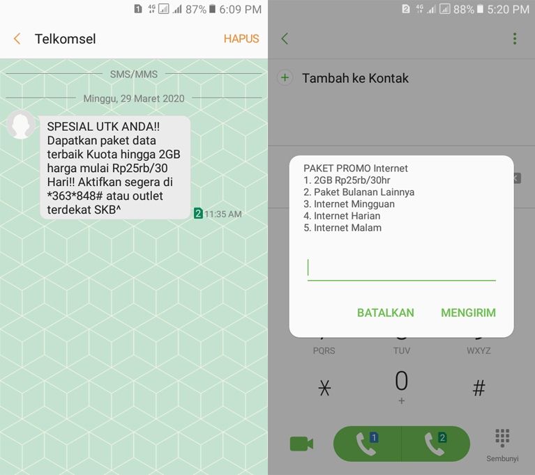 Cara daftar paket combo telkomsel 25 ribu