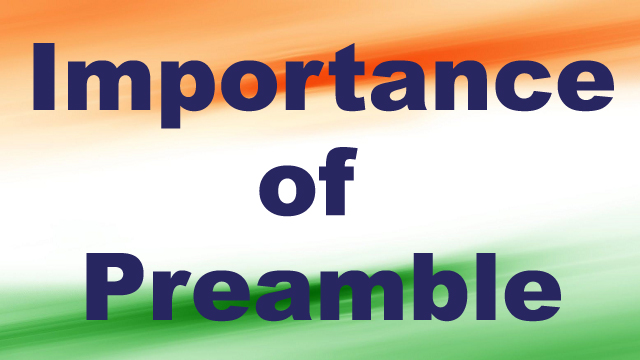 Importance of Indian Constitution Preamble