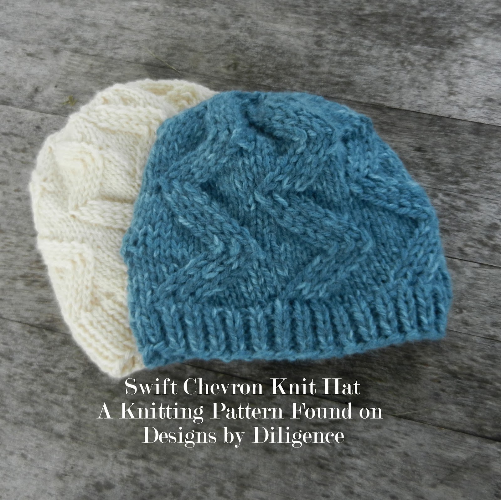 Designs by Diligence Swift Chevron Hat A Knitting Pattern