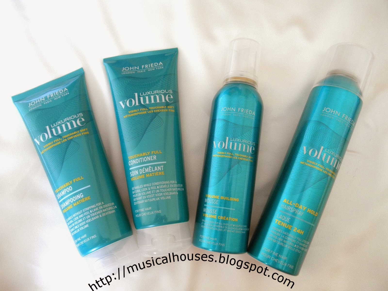 John Volume Shampoo, Conditioner, Mousse, Hairspray - of Faces and Fingers