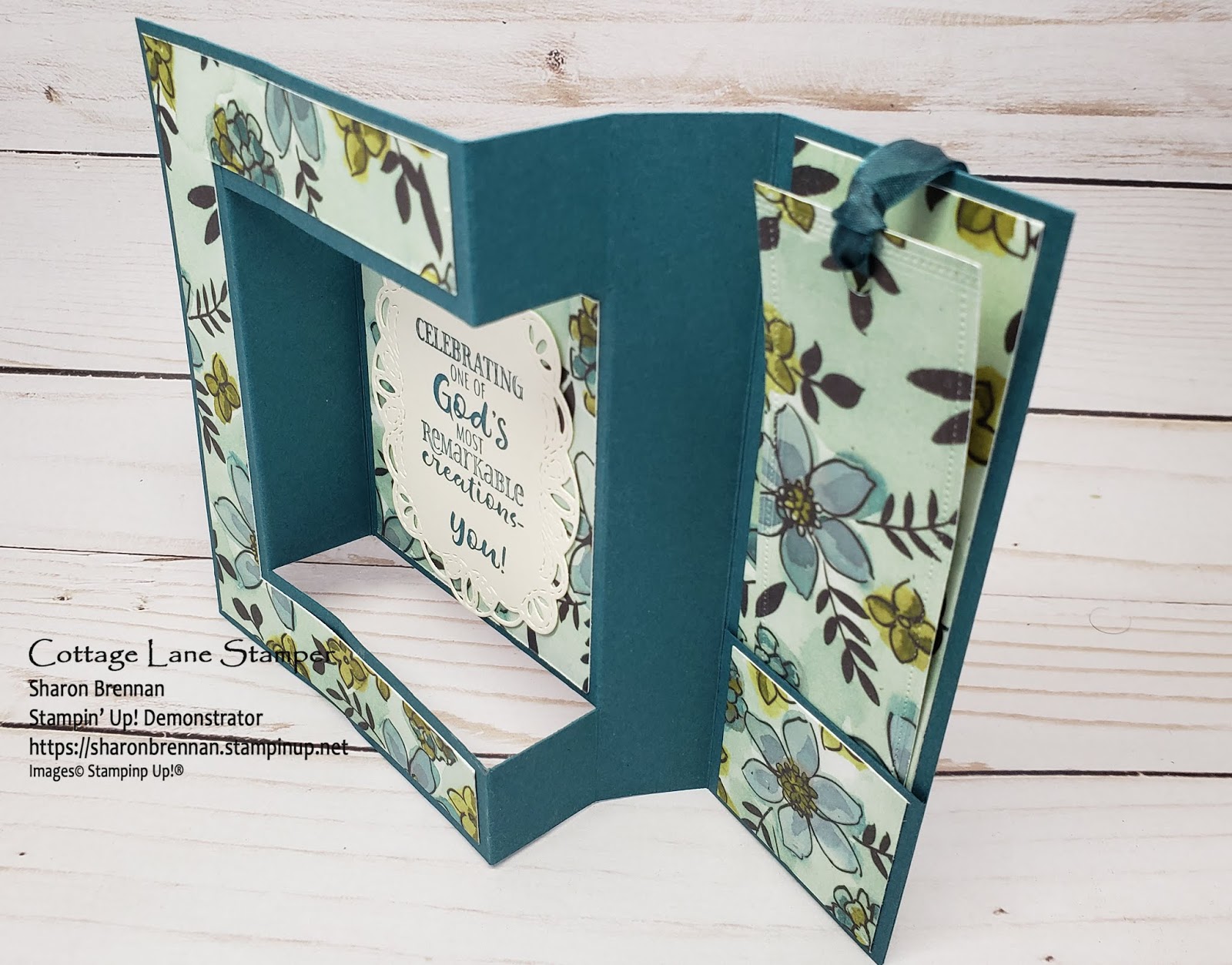 Cottage Lane Stamper Fun Fold Side Panel Card
