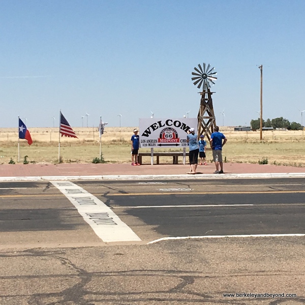 midpoint photo op on Route 66 Historic District in Adrian, Texas midpoint photo op on Route 66 Historic District in Adrian, Texas