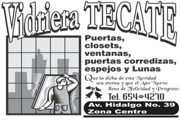 Vidriería Tecate navideña