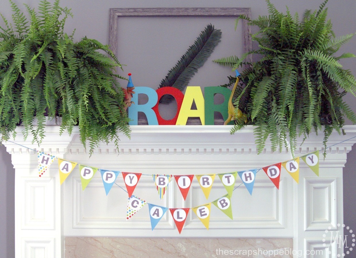 dinosaur birthday bunting