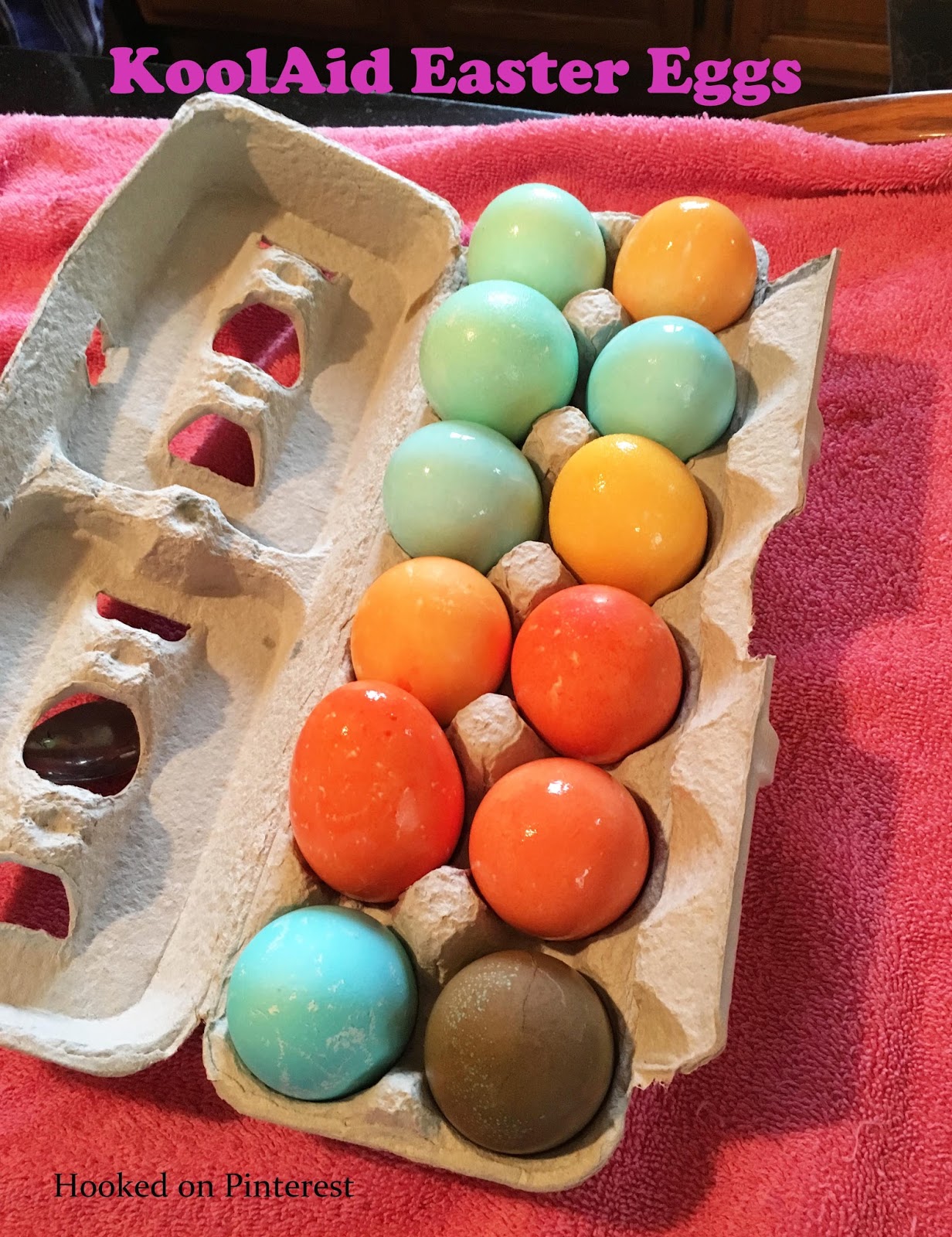 Hooked on Pinterest KoolAid Easter Eggs