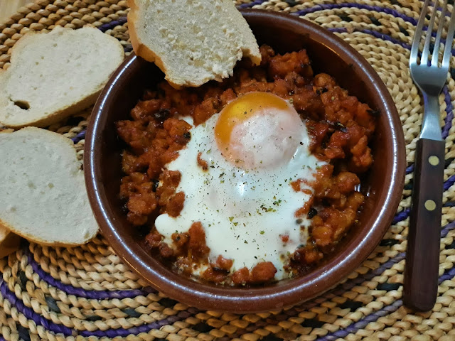 Cazuela De Picadillo De Carne Con Huevo
